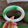 细糯种白底青平安镯（56mm）（yc293323）