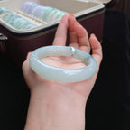 糯冰飘花正圈 翡翠手镯（56mm）（yc017396）