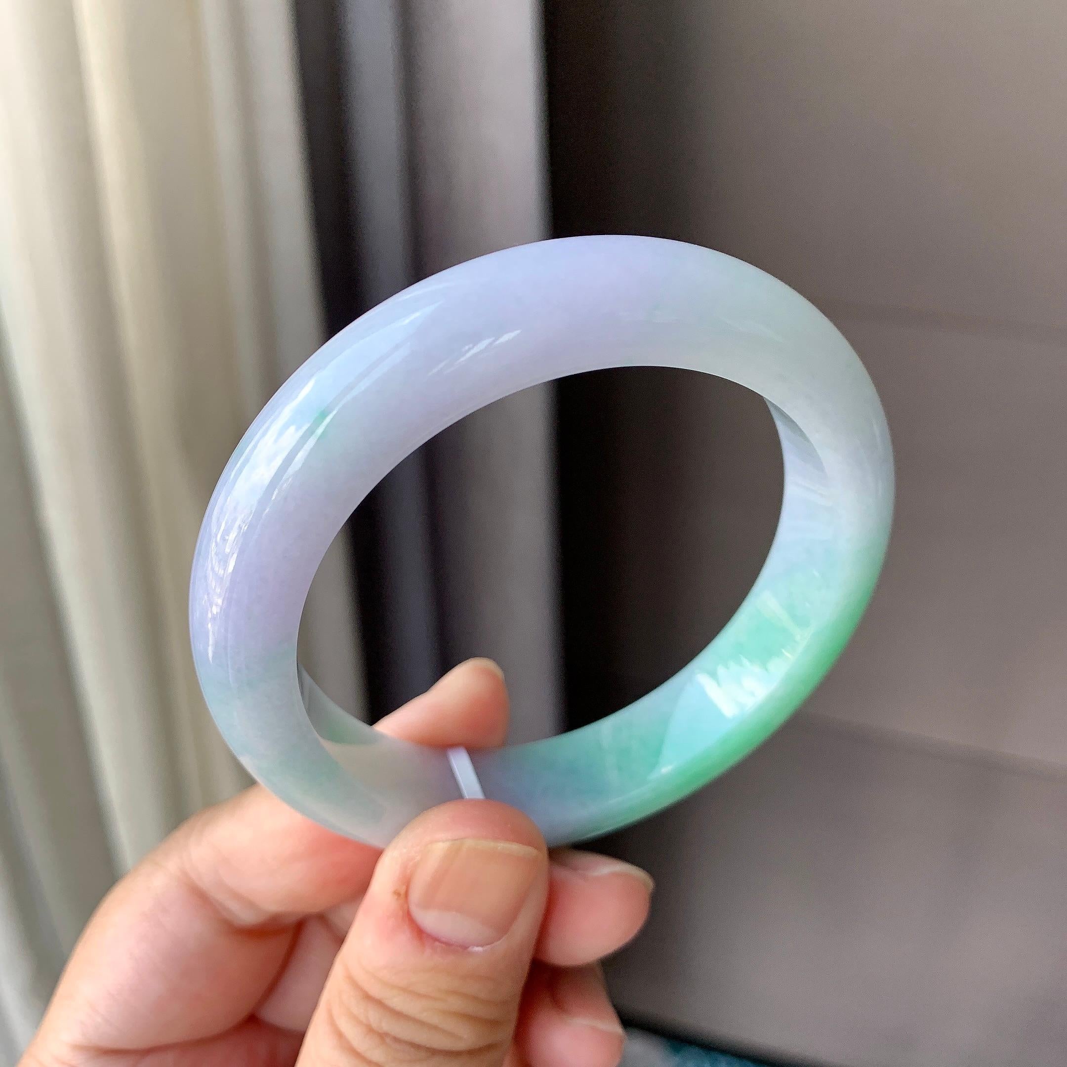 细糯种春彩平安镯（56.6mm）（yc200611）