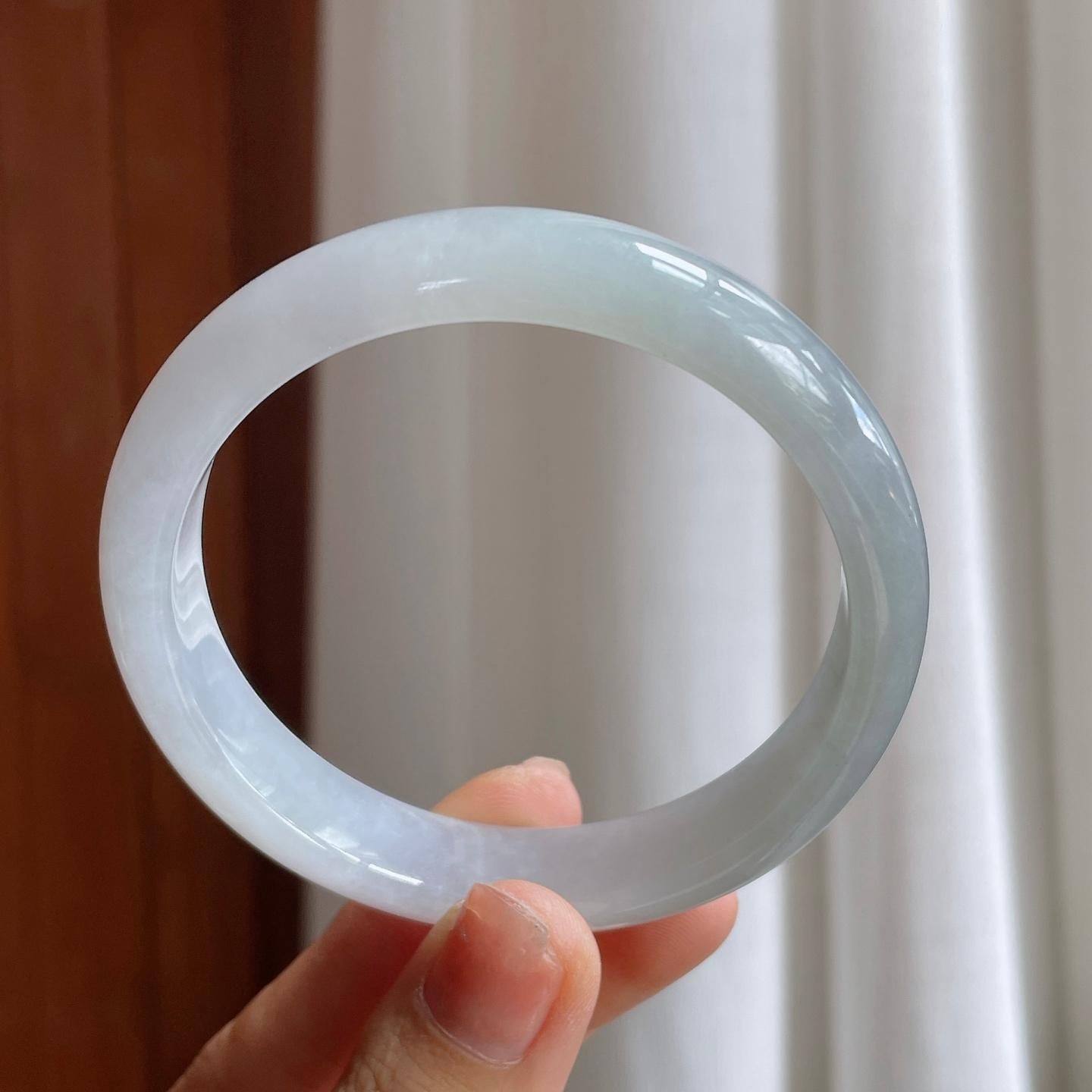 糯冰翡翠平安镯（58.5mm）（yc216047）
