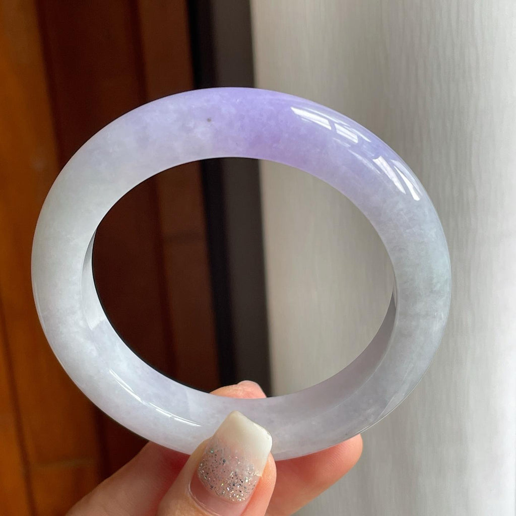 糯冰紫罗兰翡翠平安镯（57mm）（yc185063）