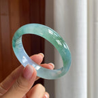 冰种飘花宽版翡翠贵妃镯（58mm)（yc382827）