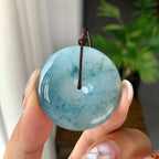 细糯种飘花平安扣吊坠（yc248131）