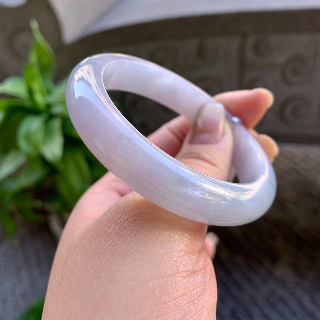 糯种淡紫罗兰平安镯（54.2mm）（yc308747）