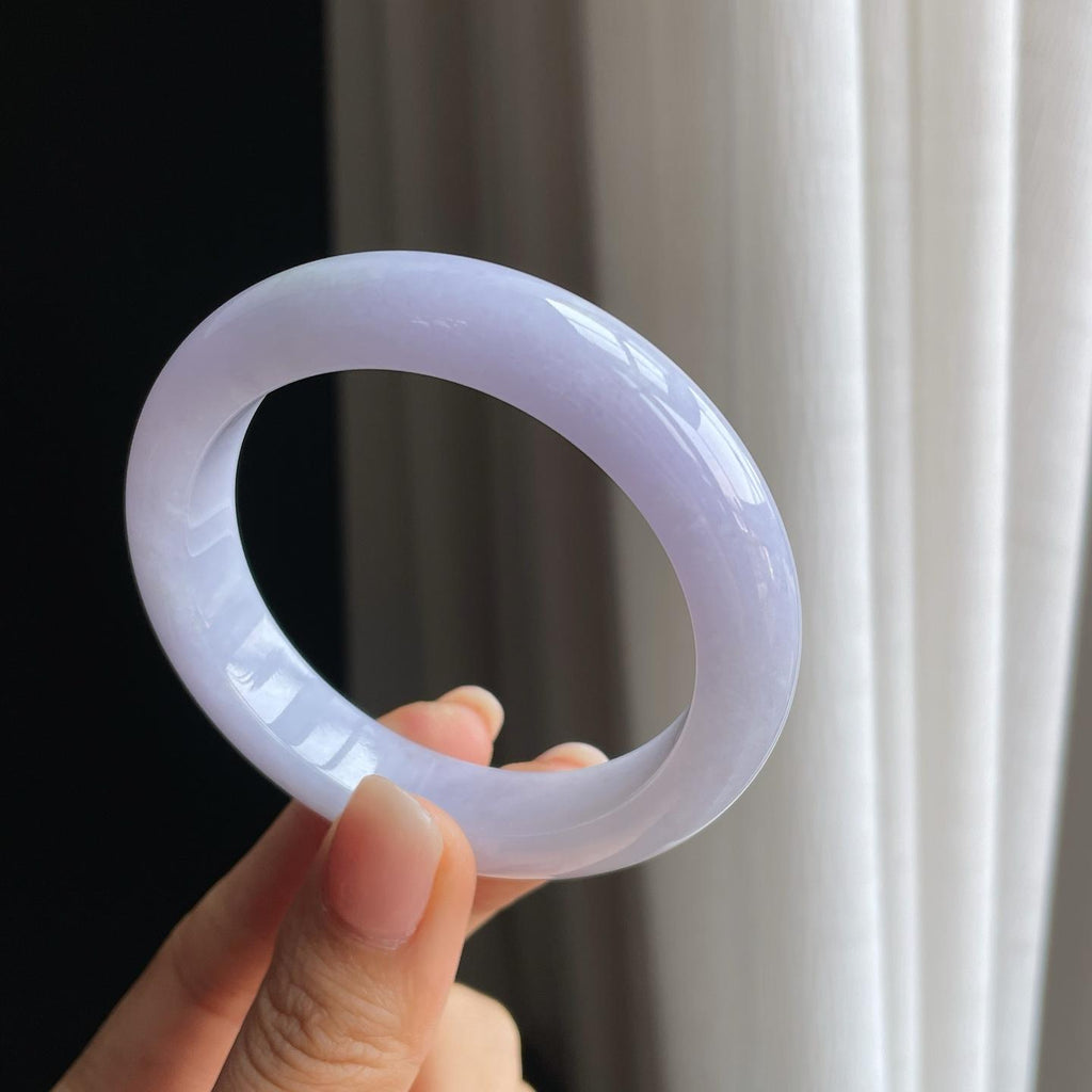 糯冰紫罗兰翡翠平安镯（53.2mm)（yc397131）