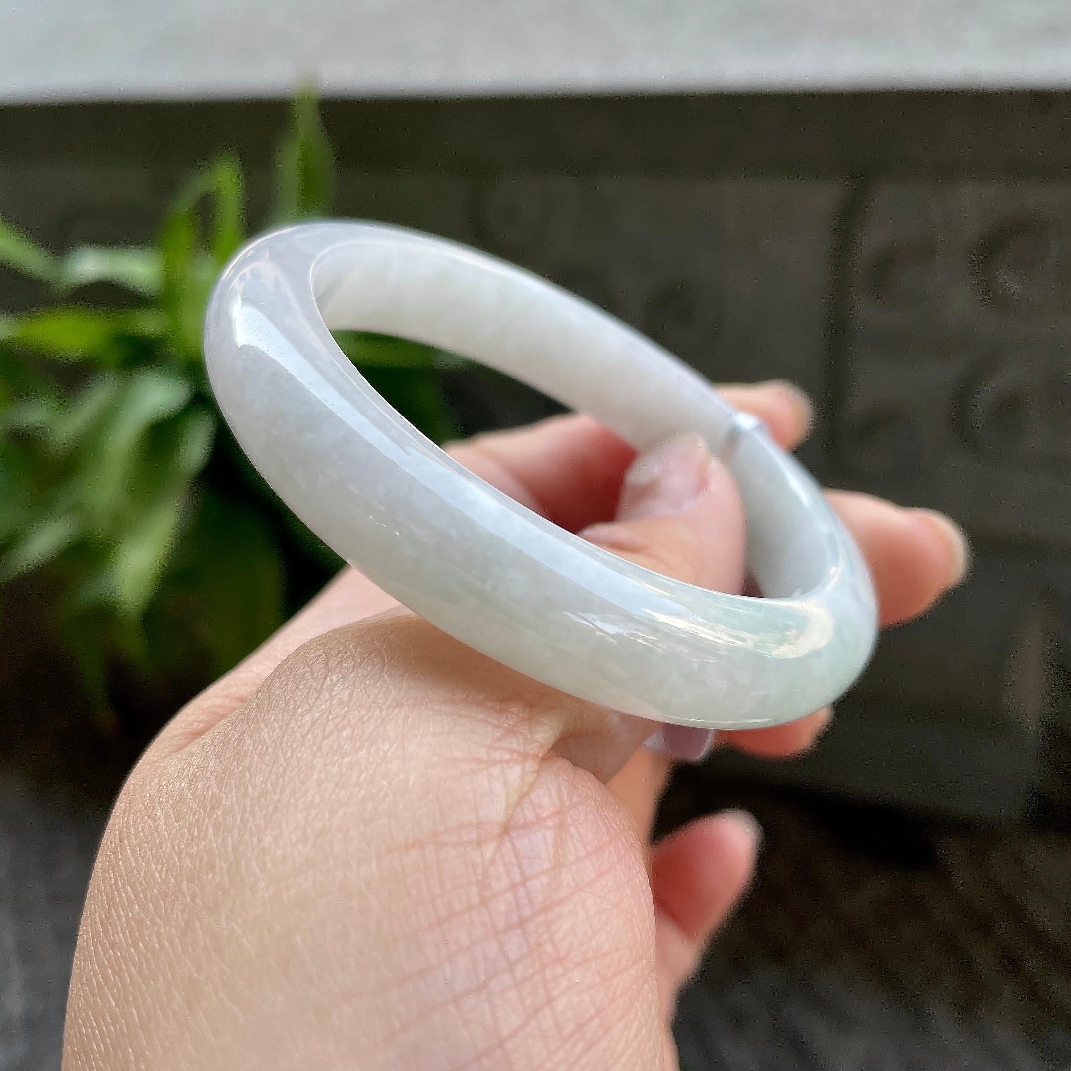 糯种无色平安镯（54mm）（yc310095）