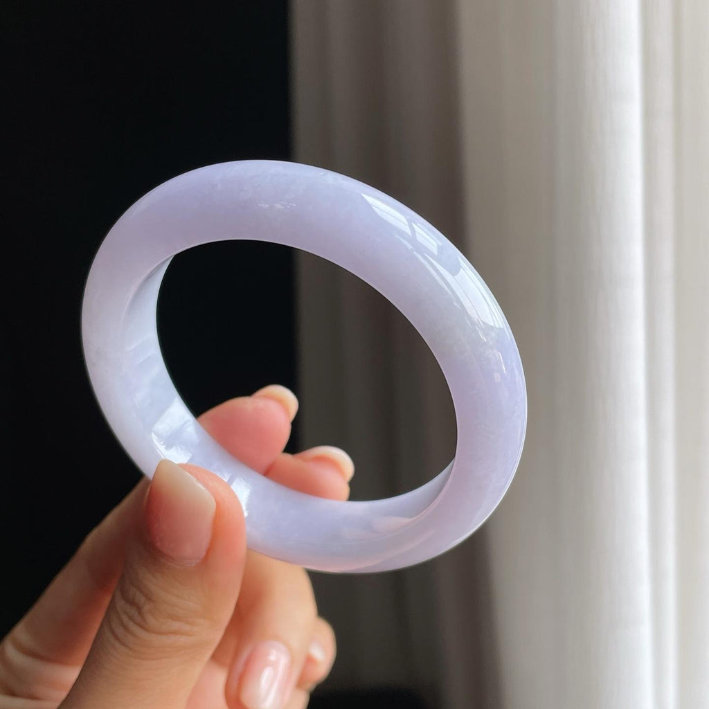 糯冰紫罗兰翡翠平安镯（53.2mm)（yc397131）