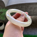 糯冰种黄翡圆条手镯（54.8mm）（yc229797）