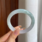 糯冰带底色翡翠平安镯（58.4mm)（yc415330）