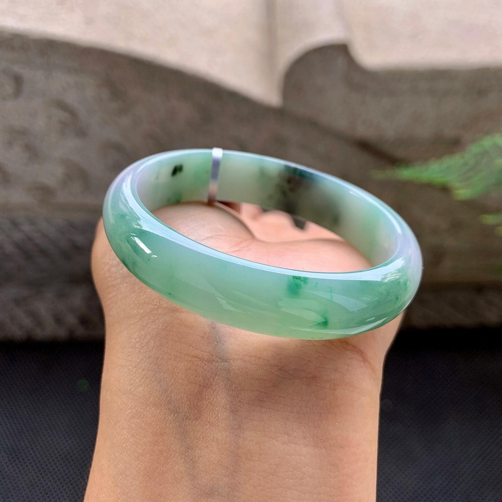 细糯种飘花贵妃手镯（51.5mm）（yc257206）