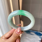 细糯种飘绿平安镯（54mm）（yc304247）