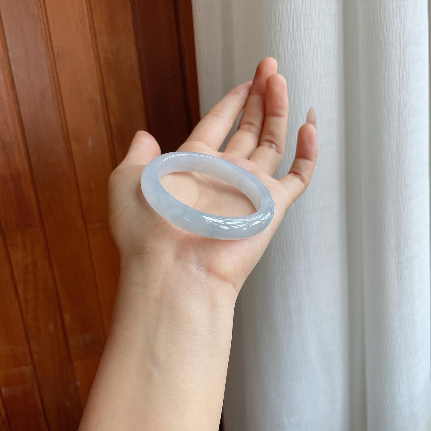 冰种飘花翡翠贵妃镯（51mm）（yc313011）