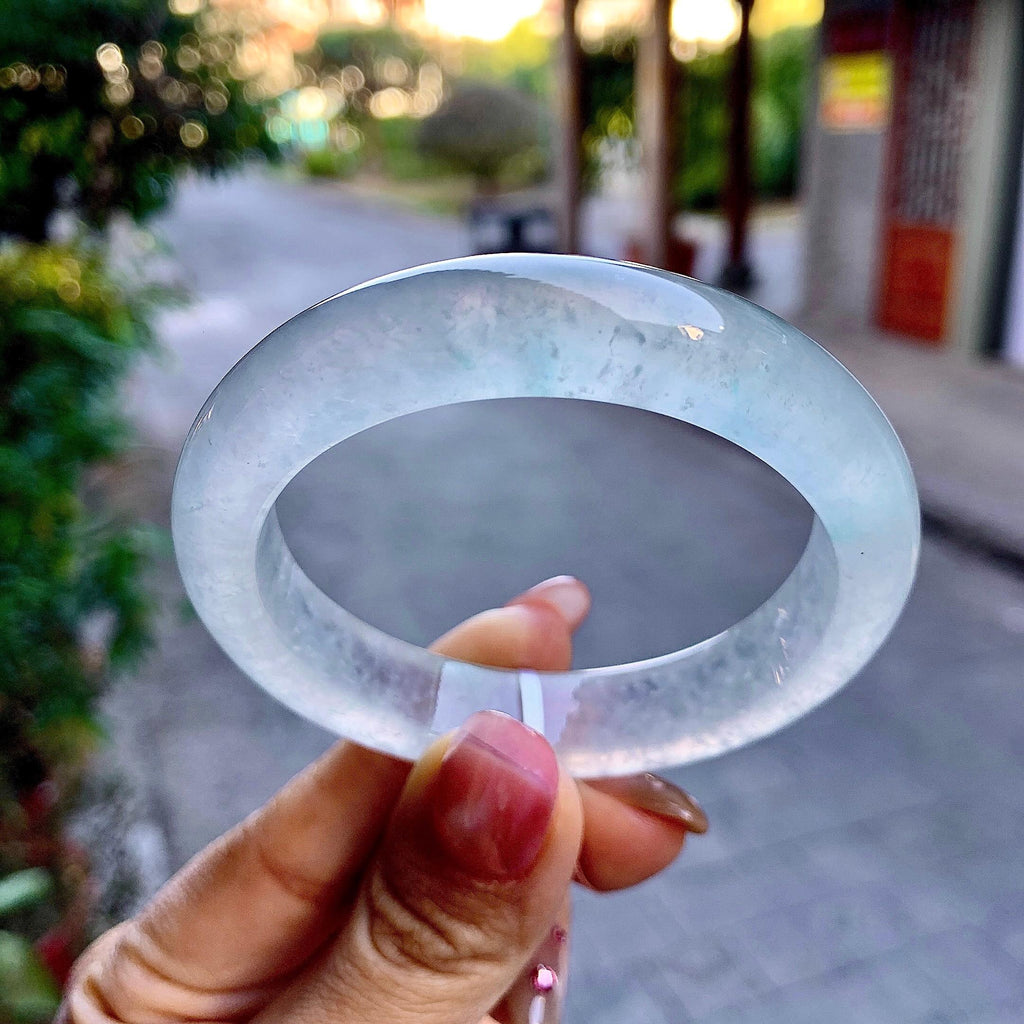 高冰种飘绿贵妃手镯（51.6mm）（yc277890）