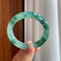 冰种飘花翡翠平安镯（56mm）（yc312891）