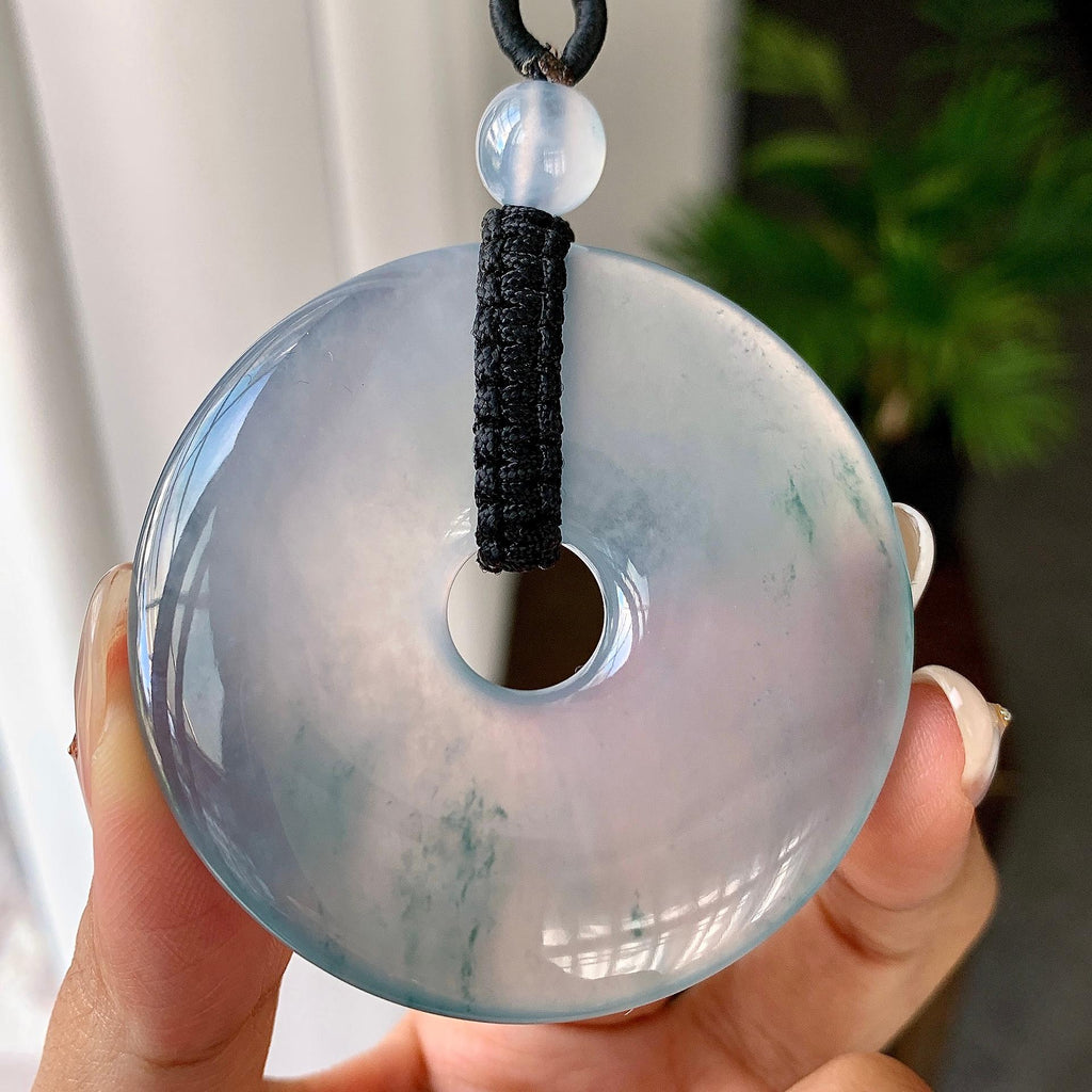 冰种飘花平安扣挂件（yc246708）