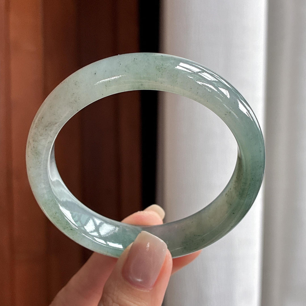 糯冰湖水绿正圈平安镯 59圈（yc708463）