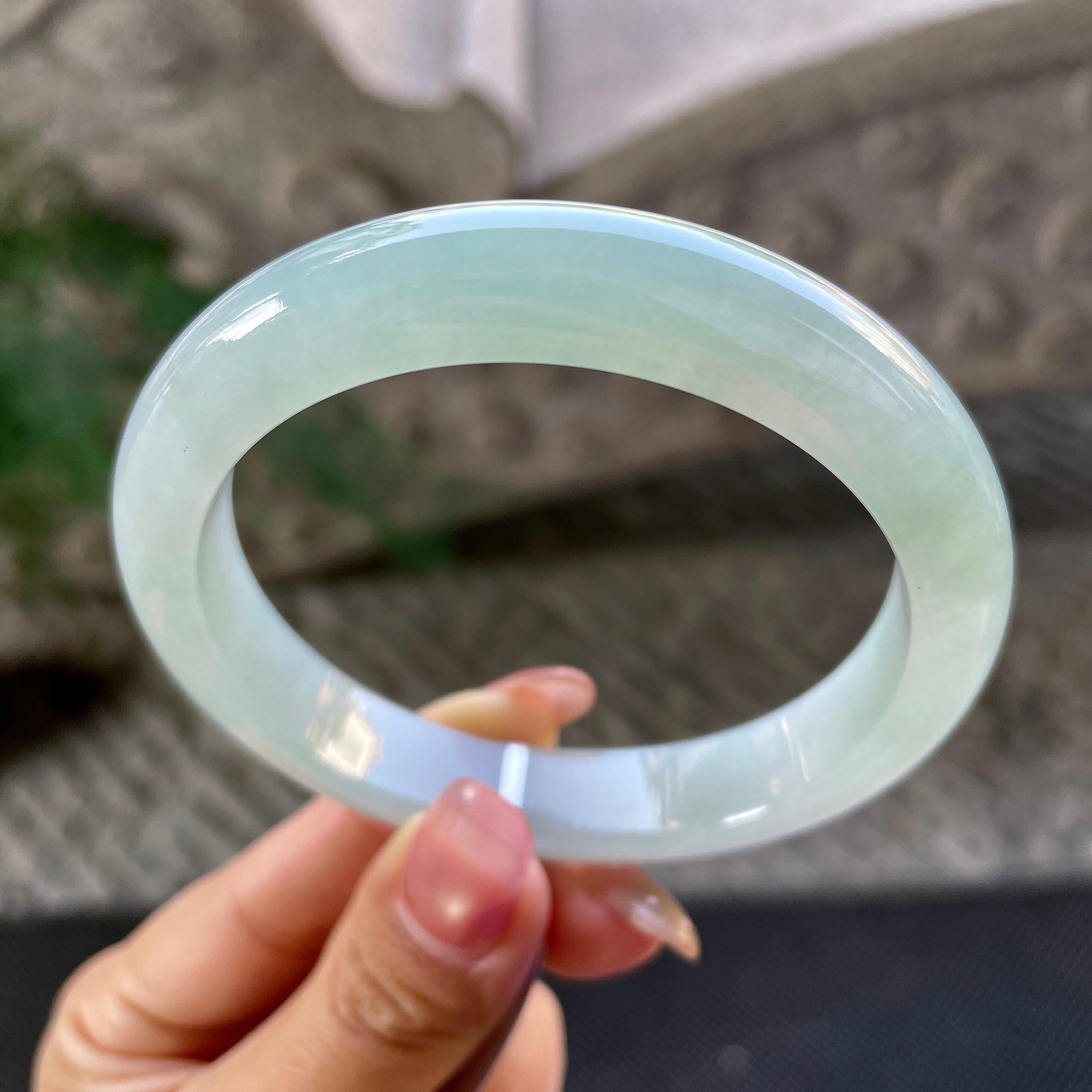 细糯种带底色平安镯（59.4mm）（yc305680）