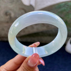 宽版轮胎镯      细糯种带底色宽版轮胎手镯59.2圈        天然缅甸A货翡翠（yc433756）