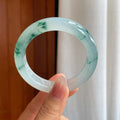 冰种飘花翡翠平安镯（55mm）（yc310936）