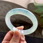 糯冰种飘花平安镯（55.3mm）（yc255596）