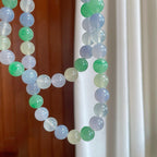 冰种玛卡龙翡翠珠串项链（yc266482）