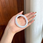 糯冰淡春底翡翠平安镯（54.4mm)（yc423164）