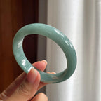 糯冰湖水绿翡翠平安镯（57.5mm）（yc377982）