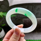细糯种飘阳绿平安镯（56.5mm）（yc254093）