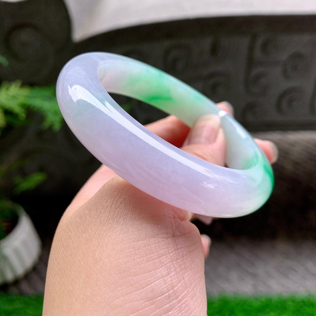 糯冰种春彩平安镯（58mm）（yc253789）