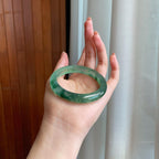 冰种飘花翡翠平安镯（53mm）（yc335293）