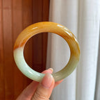 糯冰红翡翡翠圆条手镯（57mm）（yc400199）