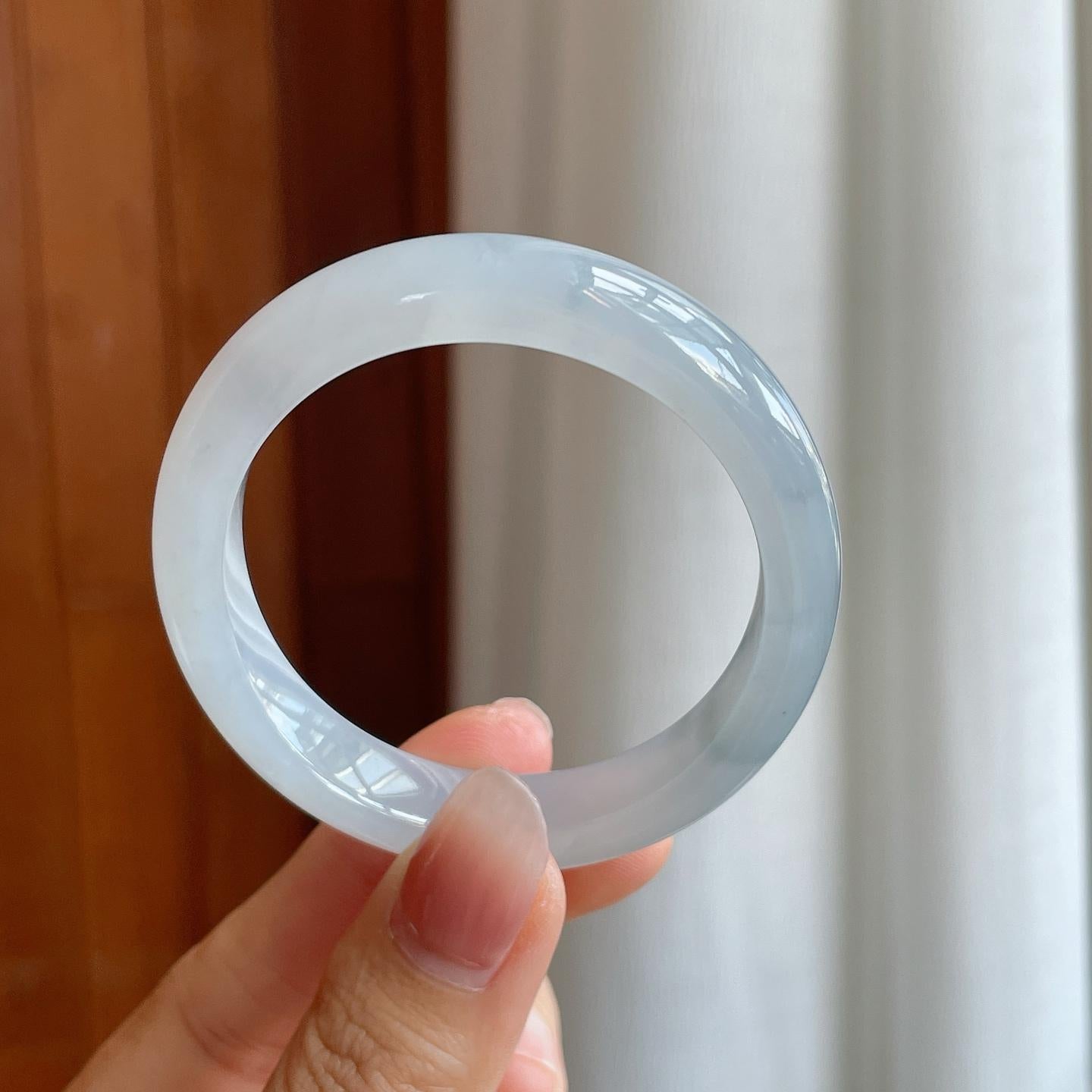 冰种飘花翡翠贵妃镯（51mm）（yc313011）