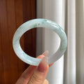 冰种飘花翡翠平安镯（57.5mm）（yc303132）