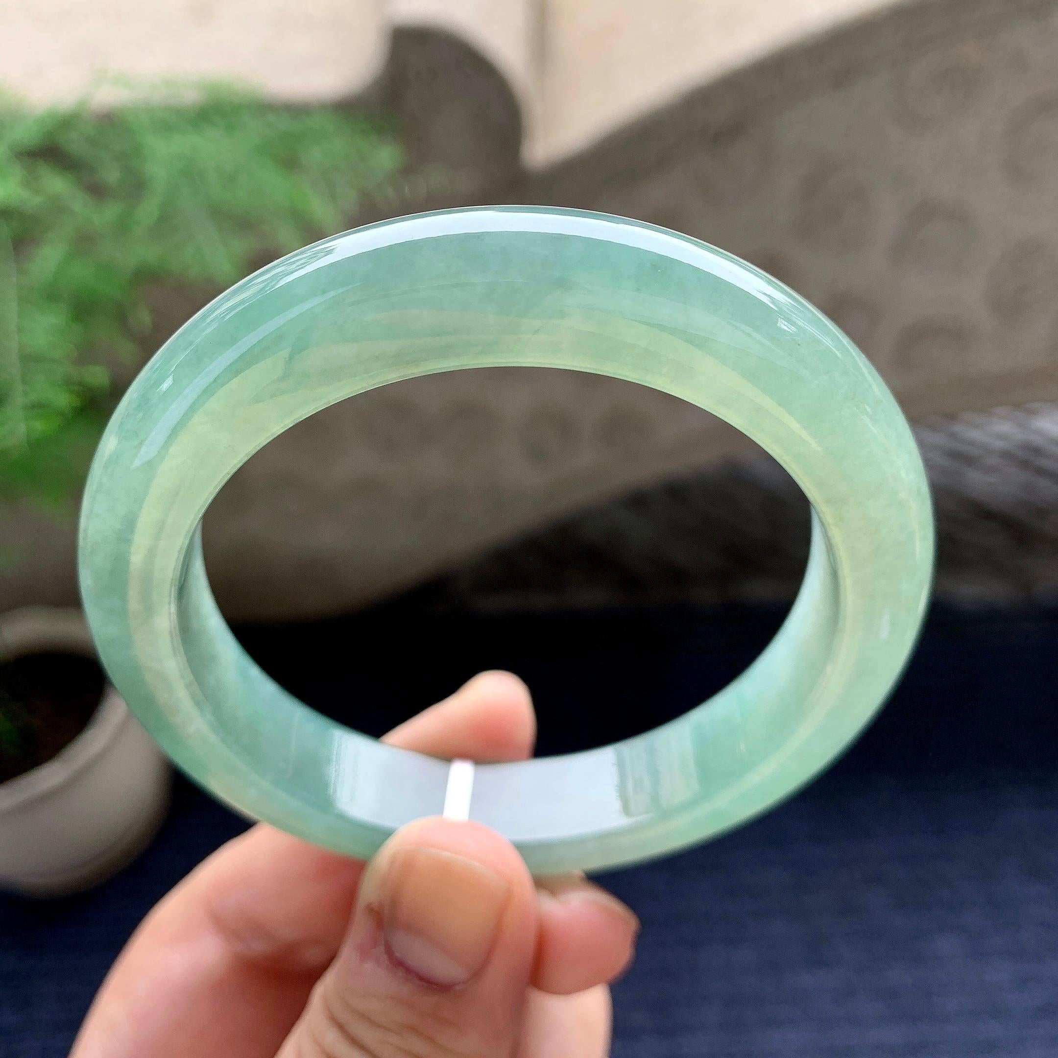 糯冰种晴底平安镯（57mm）（yc198226）