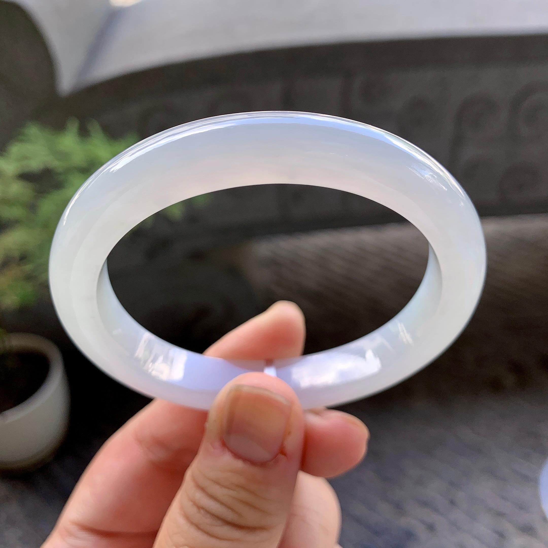 糯冰种无色贵妃手镯（54.5mm）（yc243901）