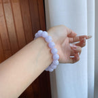 糯冰紫罗兰翡翠珠串手串（yc266476）