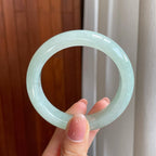 糯冰晴底翡翠平安镯（55mm)（yc323834）