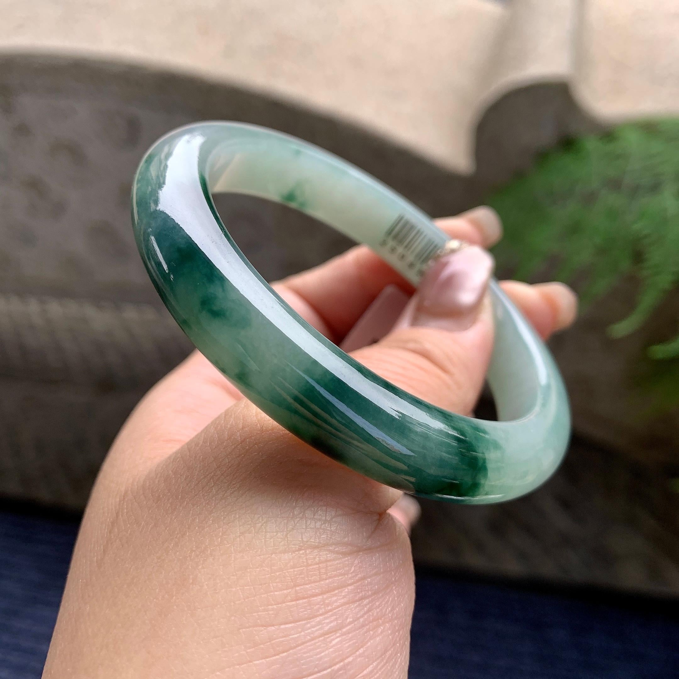 细糯种飘花平安镯（58.6mm）（yc297965）