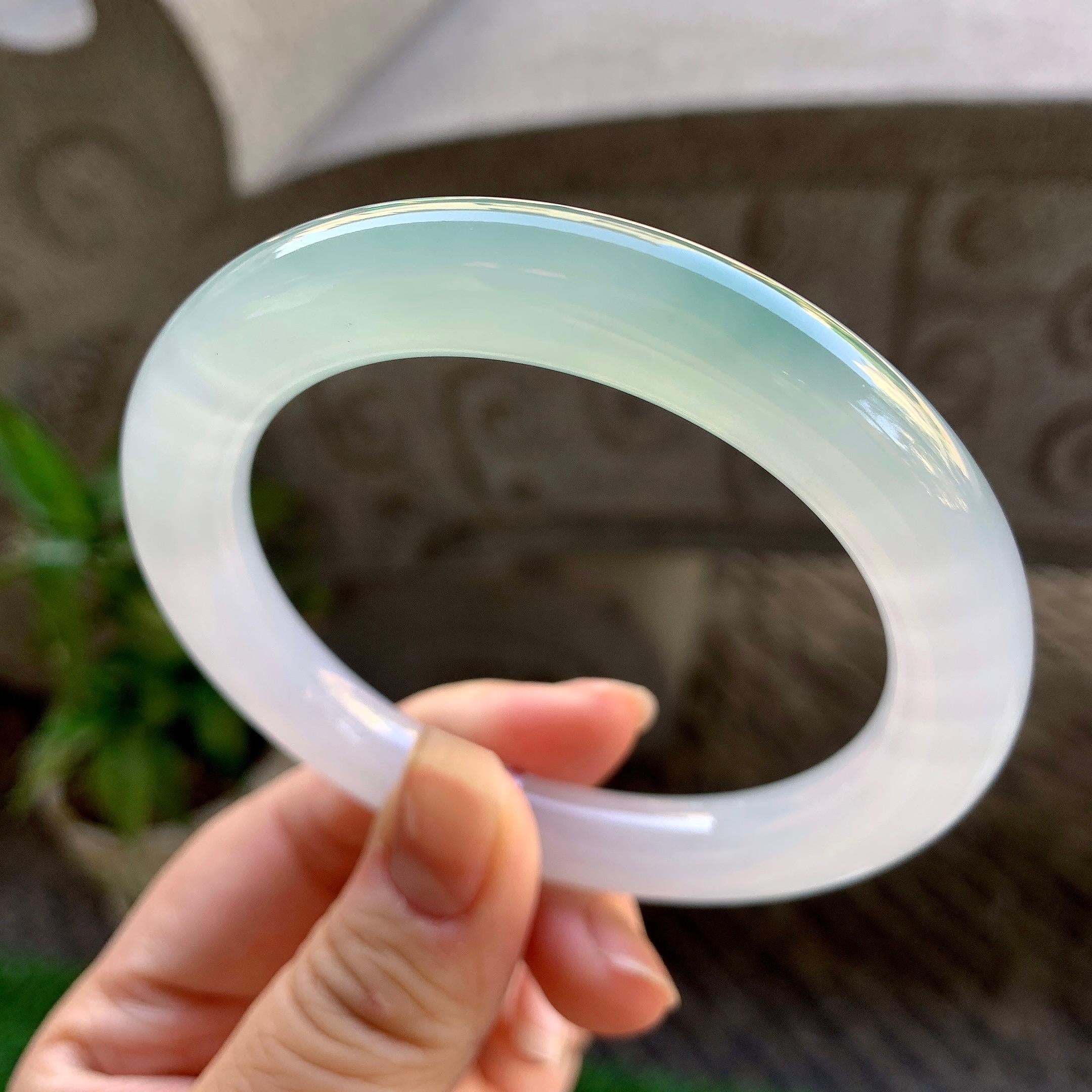 冰种晴水圆条手镯（59mm）（yc308174）