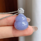 18k金镶糯冰紫罗兰翡翠葫芦（yc240379）