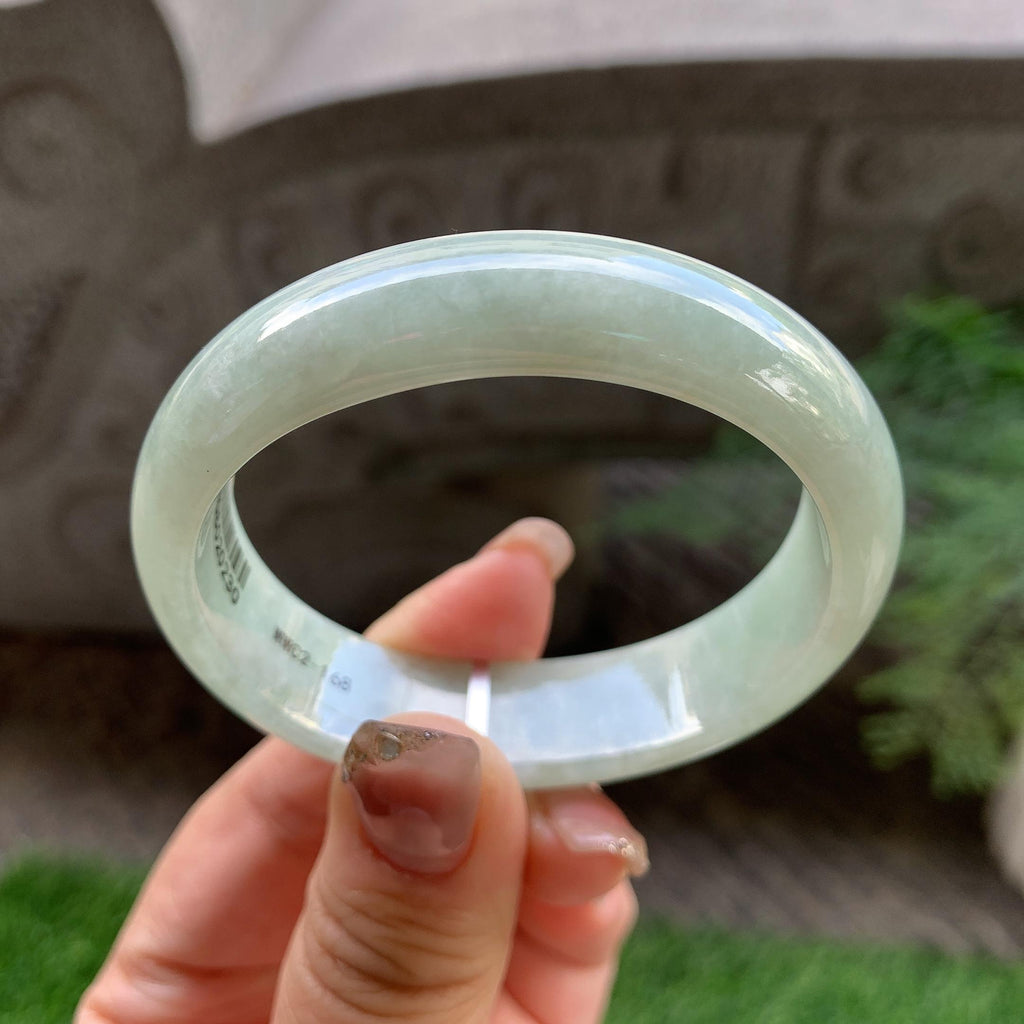 糯种淡晴底宽版贵妃手镯（53mm）（yc293320）