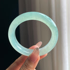 冰种晴底翡翠平安镯（56.6mm)（yc361673）
