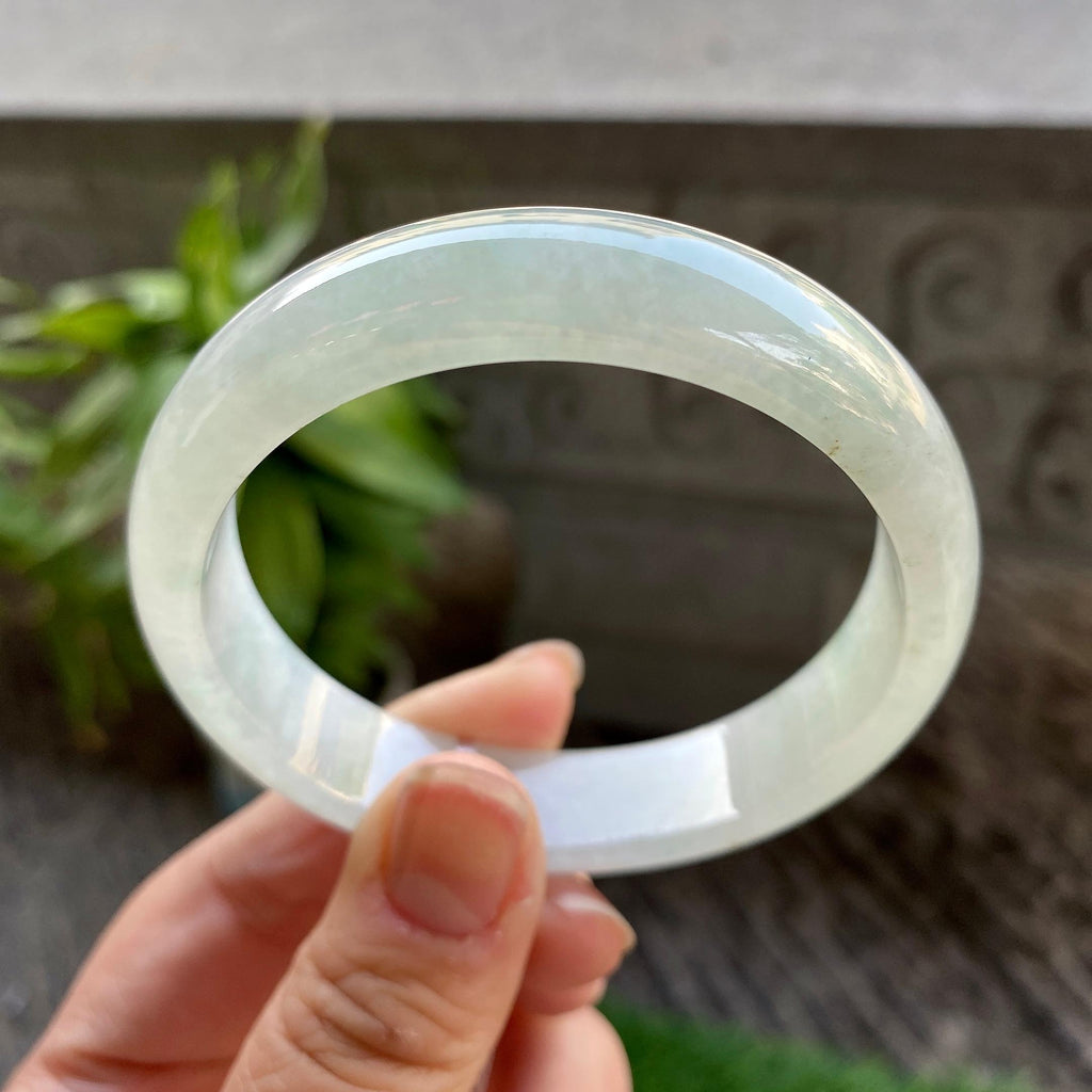 糯冰种淡晴底平安镯（57mm）（yc311879）