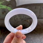 细糯种淡紫罗兰平安镯（55.2mm）（yc199556）