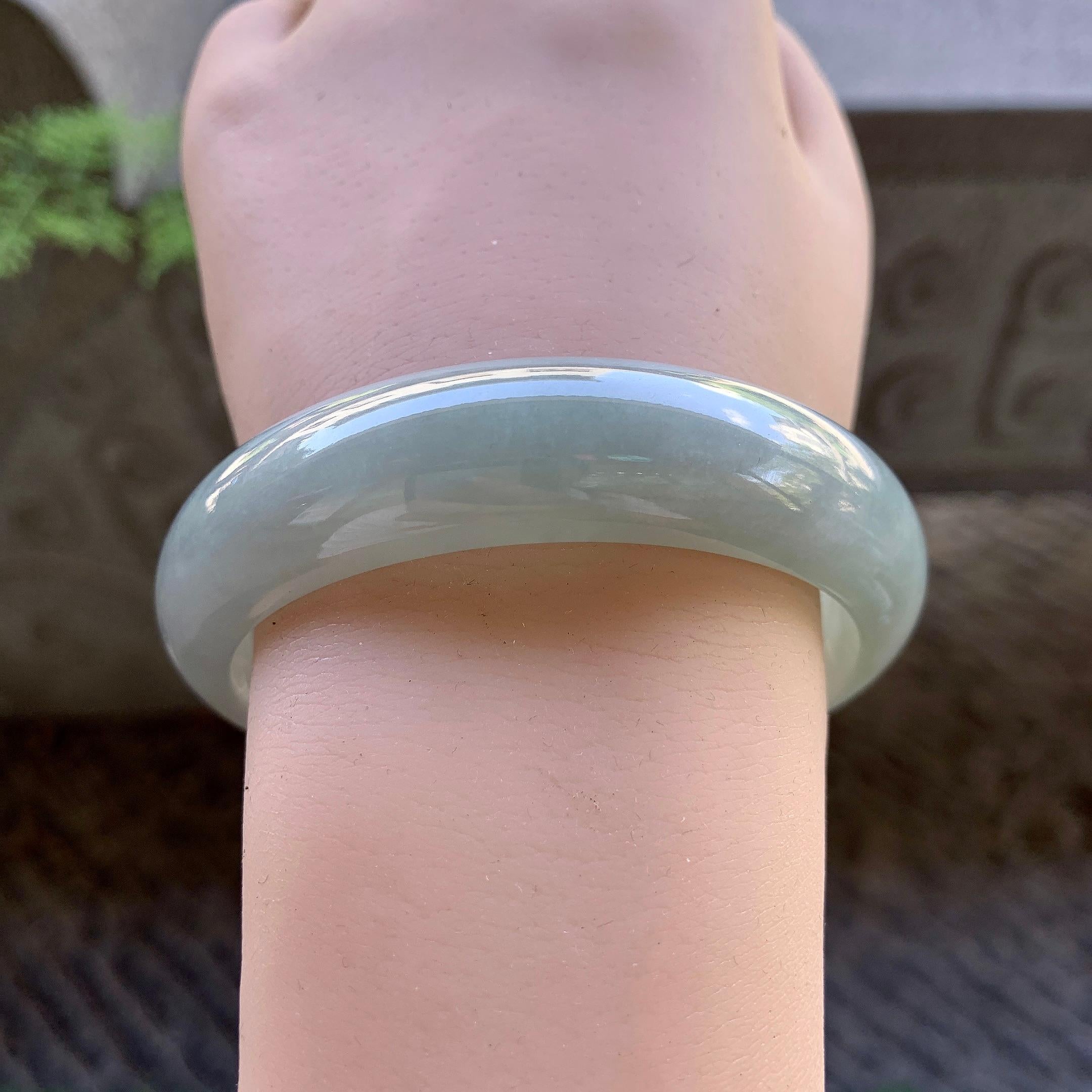 糯种淡晴底宽版轮胎手镯（59.3mm）（yc213144）