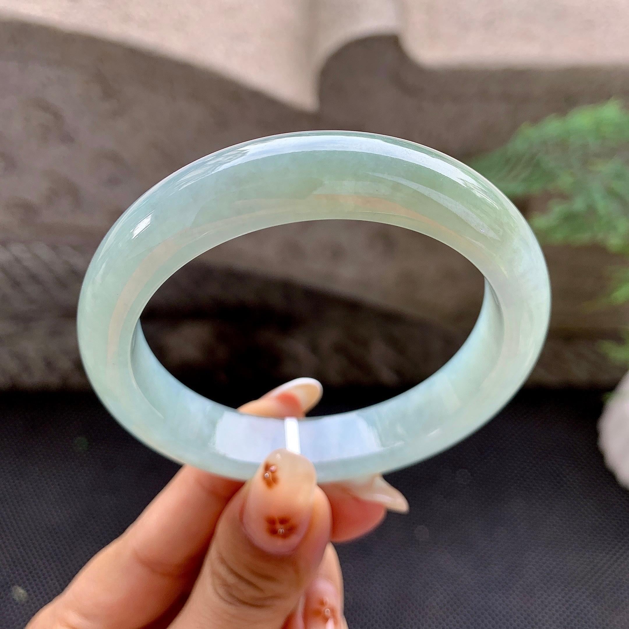 细糯种晴底飘黄翡平安镯（56.1mm）（yc259070）