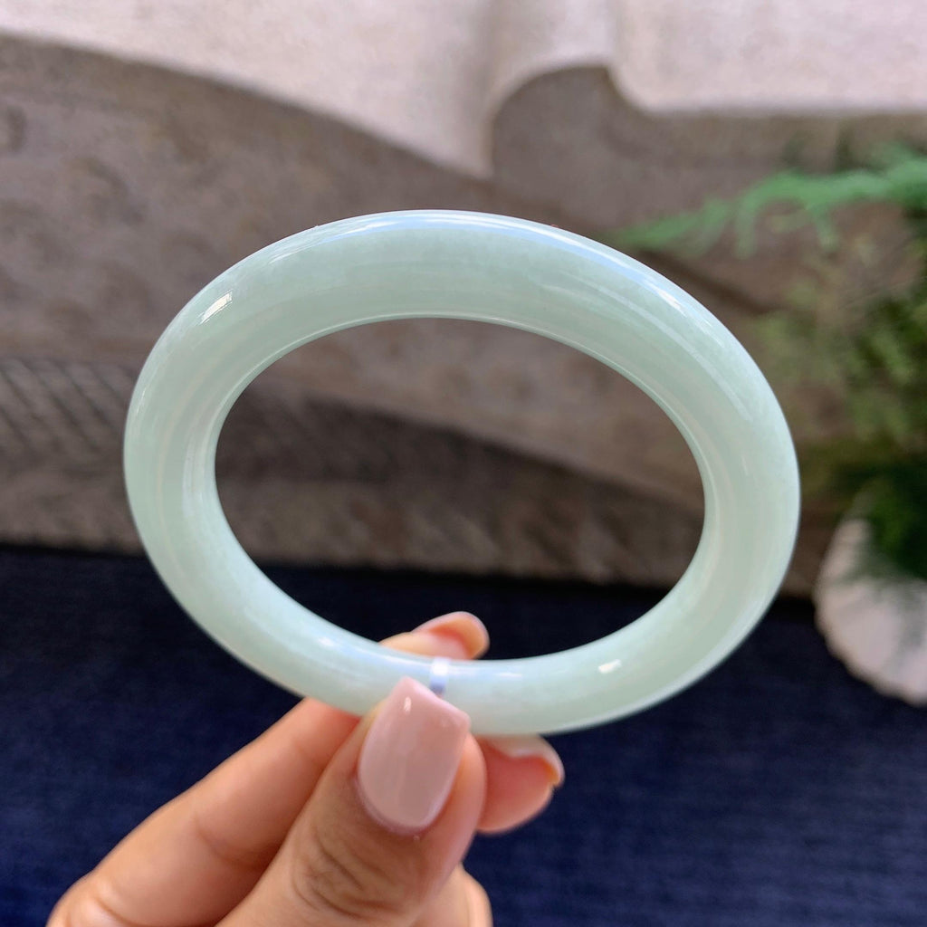 糯种淡晴底圆条手镯（54mm）（yc223237）