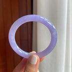 糯冰紫罗兰翡翠圆条手镯（52.6mm）（yc249153）