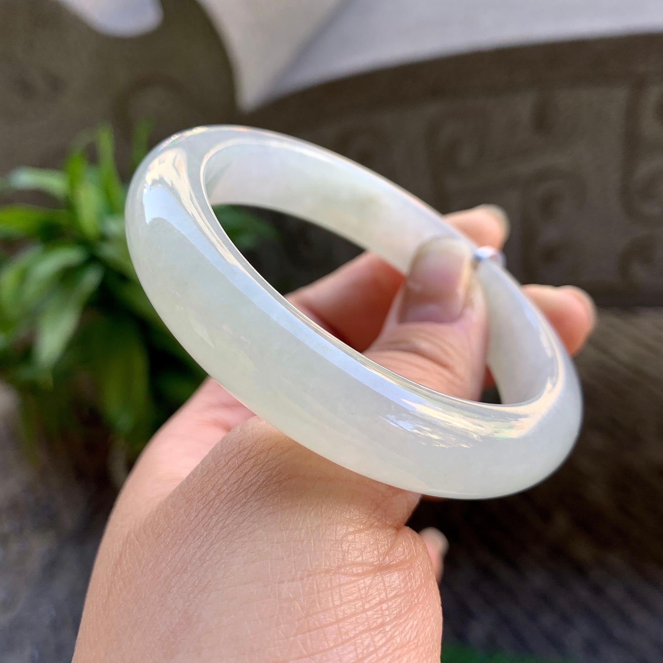 糯冰种晴底平安镯（55.4mm）（yc307324）
