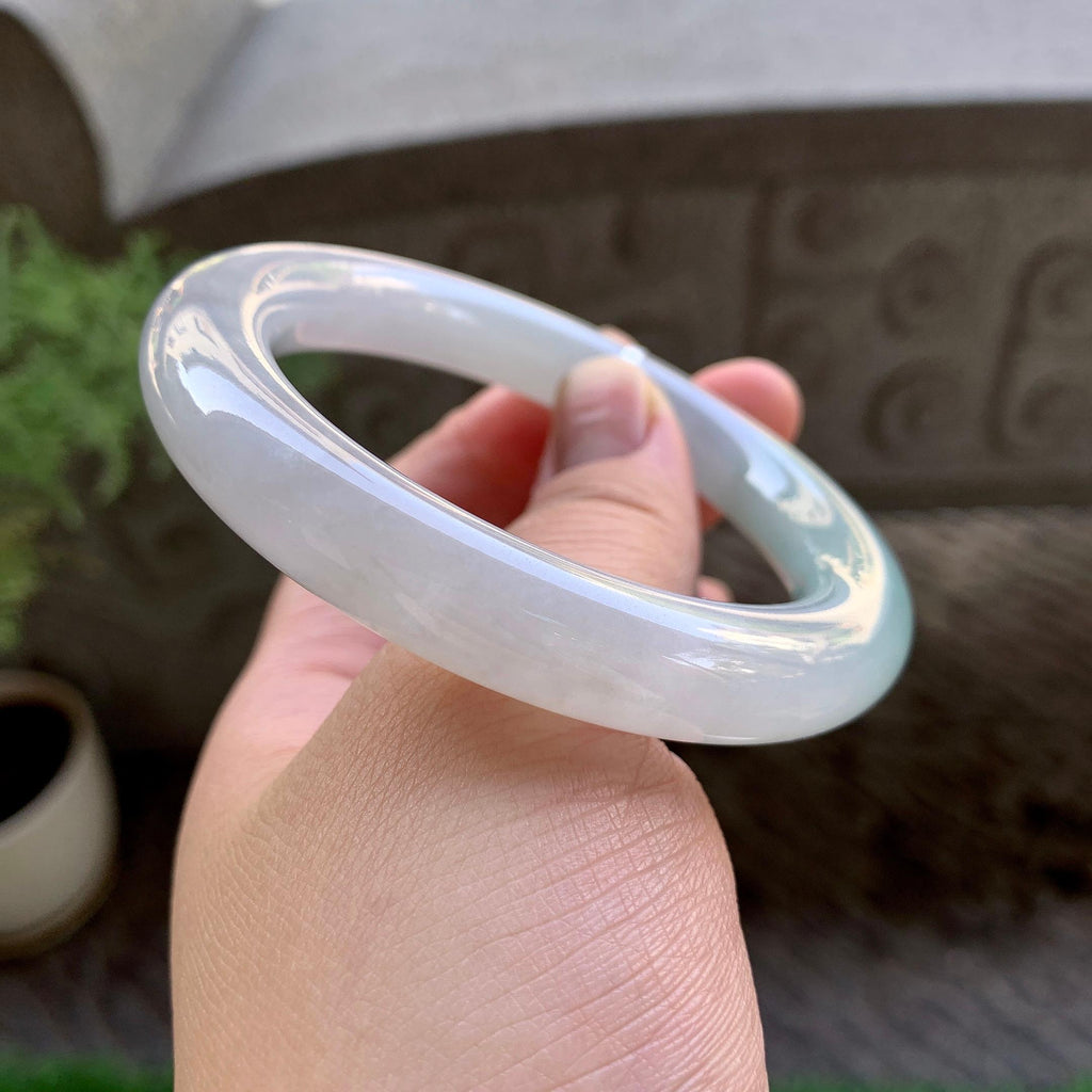 细糯种淡晴底圆条手镯（56mm）（yc240753）